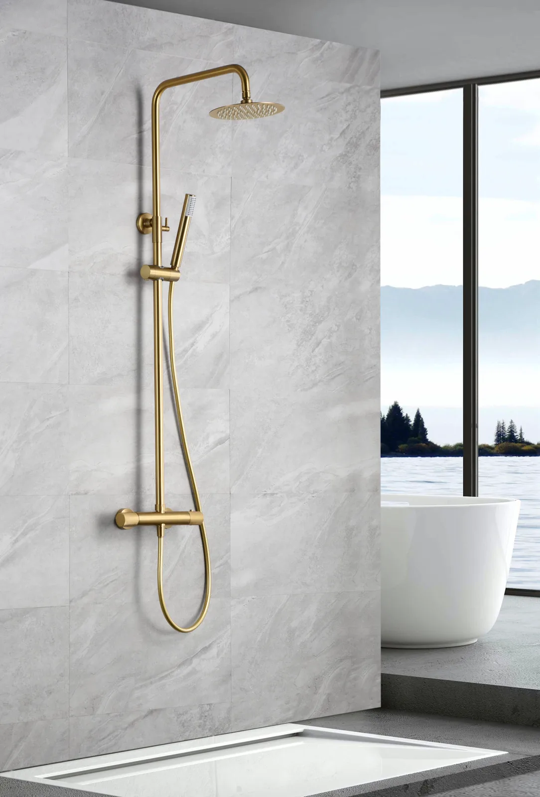 Barre de douche thermostatique Line