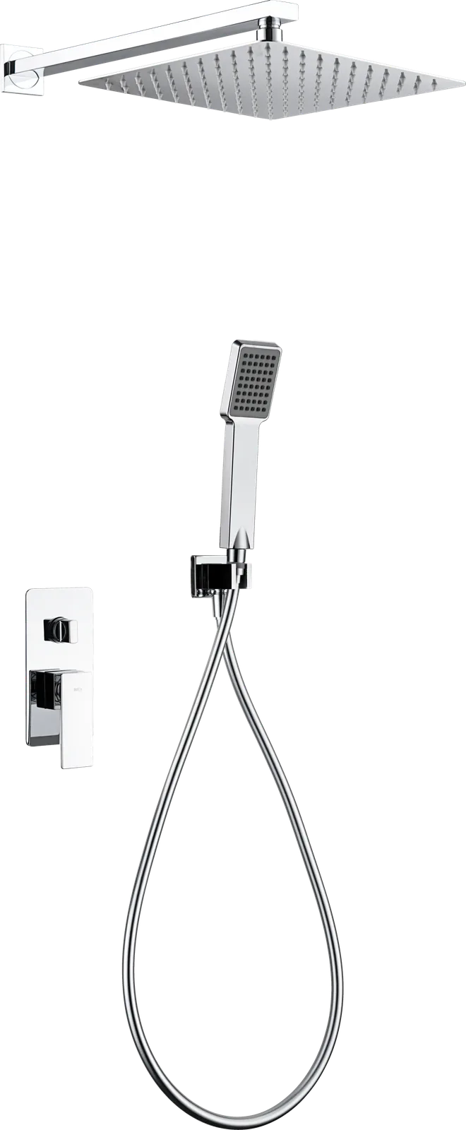 Ensemble de douche encastré monocommande Pisa