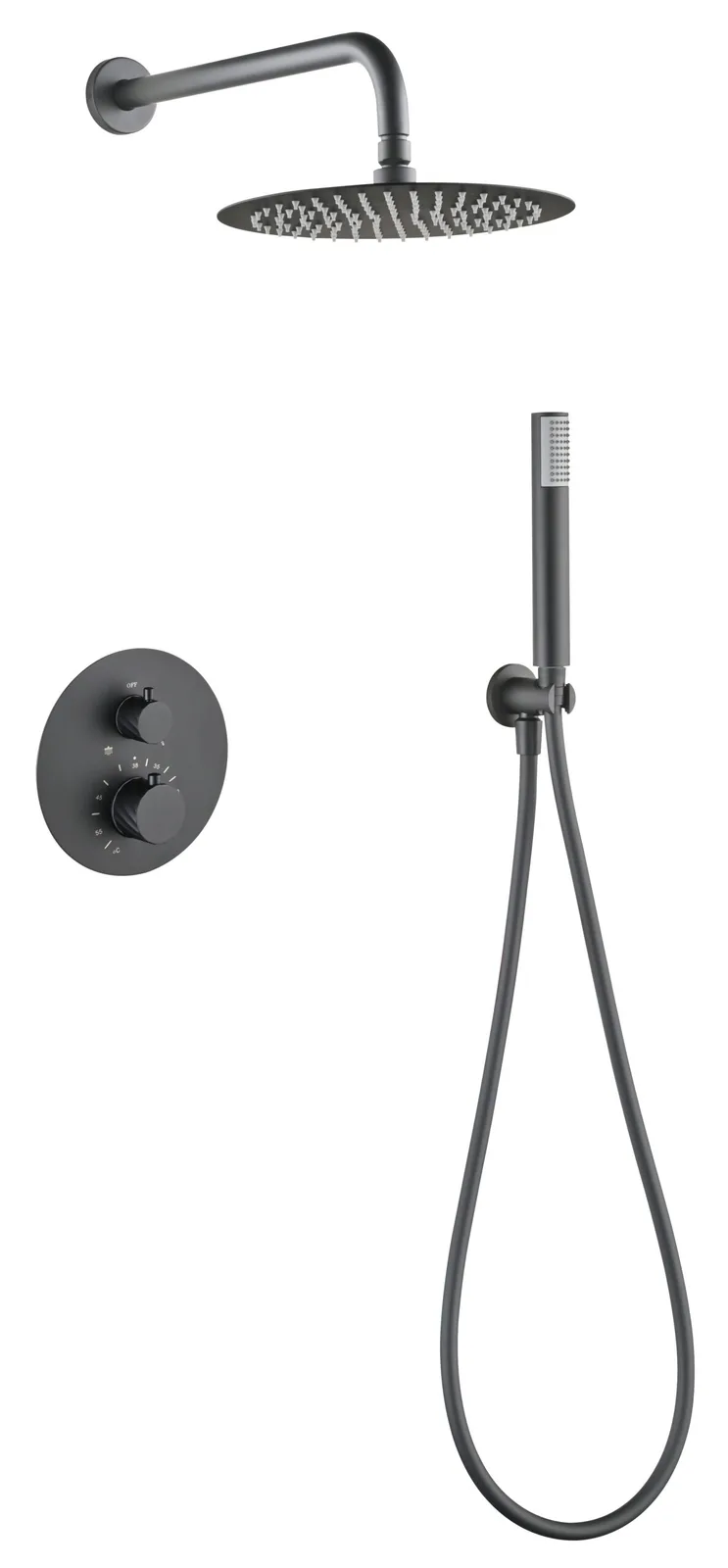 Ensemble de douche encastré thermostatique Bless