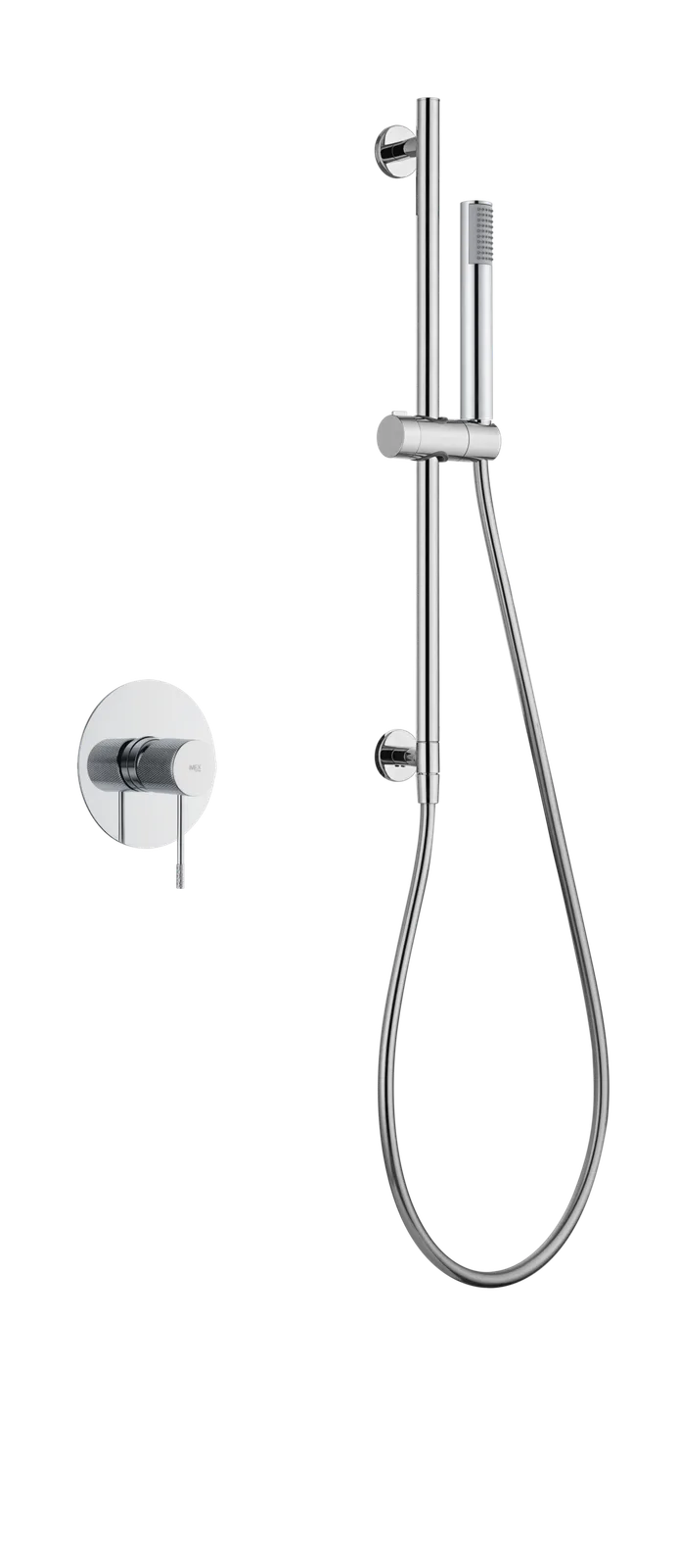 Set de douche monocommande 1 voie avec barre support douchette Line