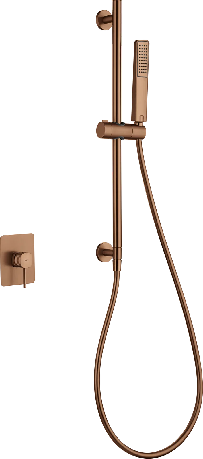 Set de douche monocommande 1 voie avec barre support douchette Firenze